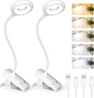 2pack Clip On Reading Light  5 Colors 5 Brightness Bed Light For Headboard  B   