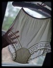 Vintage Nylon Mushroom Gusset Granny Panties Sheer Hi-rise Lace Underwear   S m