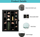Adjustable Rock Display Case - Wooden Crystal Organizer For Stones Storage - Roc