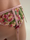 Victoria Secret Floral Embroidered Garter Belt  Multicolor  Size Xs s  Nwt