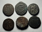 Ancient Roman Empire Lot Of 6 Bronze Coins  23