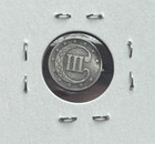 1853 Silver 3 Three Cent Piece - Bent L2