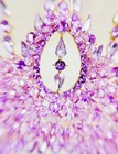 Gold Princess Crown  Prom Headpiece  Bridal Tiara  Purple Crystal Wedding Crown