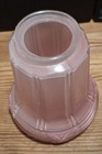 Vintage Pink Glass Lamp Shade   Pressed Glass   5 5    Tall   Art Deco Style