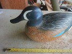 Preowned Wood Carved Duck Decoy Blue Wing Teal 13  L Jode Hillman Lot 26-55-50-c