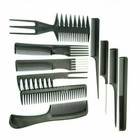 Intsupermai 10pcs Salon Hairstyling Hairdressing Plastic Barbers Brush Combs Set