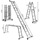 12 5  12-step Foldable Design Platform Step Aluminum Scaffold Ladder 330lb