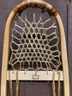 Traditional  Handmade Wood And Rawhide Modified Bear Paw Snowshoes 11x39