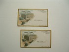 2  Antique C g  Conn Instrument Co Elkhart In Business Card Indiana Factory Pair