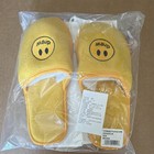 Drew Mascot Polar Fleece Slipper Yellow Slide Slippers Us 9 Comfort Rubber