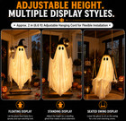 5ft Halloween Hanging Ghost On Swing With Remote Lights  Outdoor Indoor Hallowee
