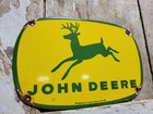 Vintage John Deere Porcelain Sign 1962 Tractor Advertising Farming Equipment 