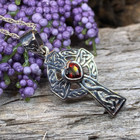 Celtic Cross Necklace Irish Scottish Welsh Ladies Pendant 925 W free Chain
