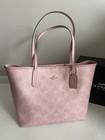 Nwt Coach Large City Tote Bag In Signature Canvas Cal49  Powder Pink