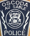 Gemsco Nos Vintage Collectible Patch Police Oscoda Au Sable Mi - Original 1980