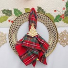 Christmas Tartan Plaid Napkins -12 Pack 100  Cotton Cloth Napkins - Xmas Holiday