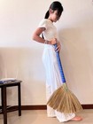 Authentic Handmade Asian Broom Set Of 3 Packs Premium Vietnamese Straw Broom 40 