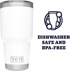 Rambler 30 Oz Stainless Steel Vacuum Insulated Tumbler W magslider Lid White