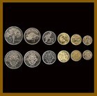 Seychelles 1 5 10 25 Cents  Rupees  6 Pcs Coin Set  2004-2014 Bird Fish Crab Unc