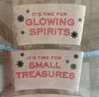 Set Of 4 2004 Starbucks Holiday Coffee Cup Sleeves  it s Time  Designs Nos Rare 