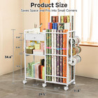 Wrapping Paper Storage  Rolling Gift Wrap Station  9 Adjustable Rod Design  Vert