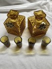 Vintage Book Stack Tantalus Liquor Set With Decanters And Shot Glasses