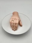 Antique  Circa 1910  the Glad Hand  Figural Bottle Whiskey Flask  Patent Applied