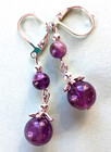 Amethyst Double Drop Sp Lever Back Handcrafted  350