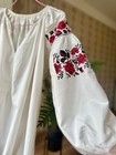 Vintage Ukrainian Vyshyvanka  Handmade  Floral Pattern  Long Vyshyvanka