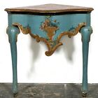 Antique Italian Venetian Painted Pine Corner Bracket Side Table 19th Century
