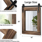 Large Rustic Wood Rectangular Wall Mirror 26 x18  For Bedroom   Bathroom