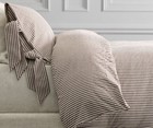 West Elm Pierce   Ward Stripe  F q  Brown  Duvet Cover   Shams  Nwt  Retail  277