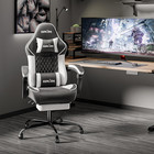 Gaming Chair Massage Lumbar Support Swivel Height Adjustable Headrest Backrest