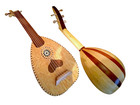 Set Of 4 Handcrafted Moroccan Small Musical Instruments  Mini Oud  Guembri Lutar