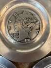 Set Of Decorative Metal Plates Featuring Vintage U s  Coin Designs - Lincoln  In