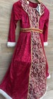 Girls Renaissance Medieval Princess  queen Child Costume Hoop Skirt Sz 10 12 Nwt