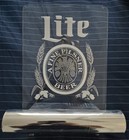 Vintage Miller Lite Fine Pilsner Beer Sign Illuminated Lexan Lighted Works Nice