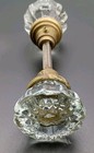 Antique 12-point Crystal Door Knob Set Brass With Spindle