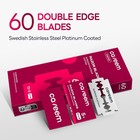 60 Count Double-edge Safety Razor Blades  Replacement Razor Refills For Shaving