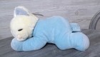 Vtg 80 s Teddy Bear Russ Nighty Nite Music Plush Light Blue Sleeping Wind-up Nwt