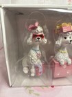 Pink Poodle Dog Holiday Ornaments Set Of 3