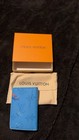 Lv Passport Holder Blue With Box And Bag Brand New