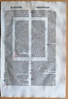 Incunable Leaf Gregorius Decretales Basel Wenssler  g  - 1482