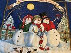 Christmas Country Quilt Wall Hanging  Snowmen  Sheep  Tree  Hand Made