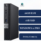 Dell Optiplex  Micro Core I5 Desktop Computer 16gb Ram 1tb Ssd Windows 11 Pc