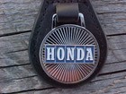 Old School Honda Leather Key Fob Vintage Nos Custom-made Highest-quality
