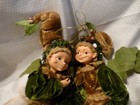 Lot Of 3 Vintage Posable Elf Figurines Maker Not Known Made Of Resin Or Ceramic