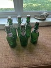 Vintage Grolsch Green Empty Beer Bottles W porcelain Swing Top Lids - Set Of 6