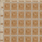 Mnh 1923 German Inflationary Postage Stamp Sheet  Scott  239  