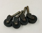 Set A Four Vintage Antique Swivel Casters With Metal Stems 